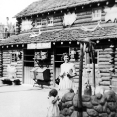 Sept 24, 1958 Joyce in Frontierland at Disneyland