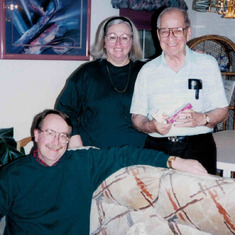 Joyce with Doug and her dad, Ed