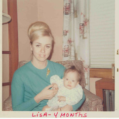 Godmother Joyce with baby Lisa