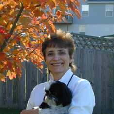 Joyce with Cookie, about 1997