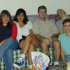 Ashley, Terri, Eric, Kevin & Joyce on Joyce's birthday August 28, 1999 - Manassas Park, VA