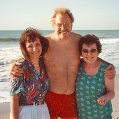 Joyce with Bill and Roz at the beach, St. Petersburg, FL