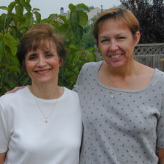 Joyce with Gail visiting from Seattle on Joyce's birthday, August 2000 - Manassas Park, VA