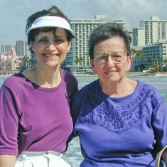 Joyce and Roz April 26, 2001 in Hawaii for Melinda's wedding
