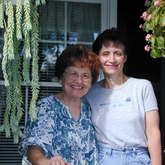 Joyce with Clara, Myrtle Beach, SC - July 2001