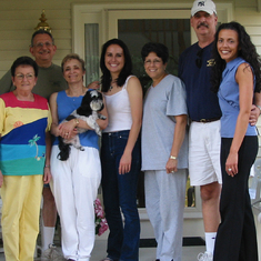 Our house in Virginia, Joyce & Cookie, w/Roz, Chris, Deb, Don & Jen - July 2002