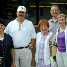 Joyce with Deb, Don, Clara & Ben, Phillippi, WV, July 2002.