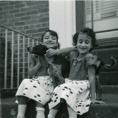 Joyce and her sister Maria around 1953 or 1954.