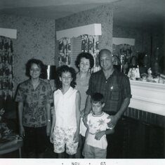 Joyce with her mother, Gladys, father Frank, sister Maria and brother Frank, Jr. August 1963