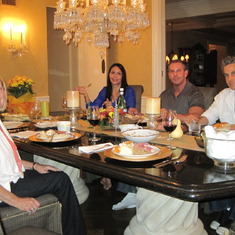 2012-11-22, Thanksgiving Dinner - Mom, Eva, Marcus, Leo