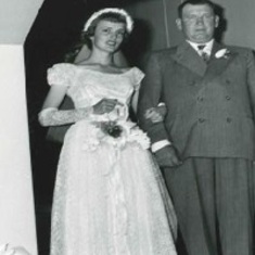 Joyce on her wedding day