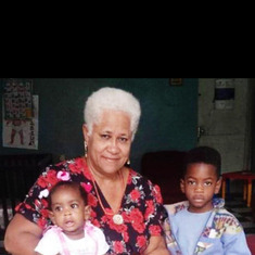 Her 66th birthday with her grandchildren