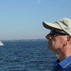 2013-Captain Dick on the lookout for whales.