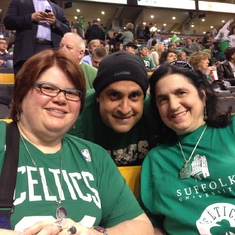 Susan, David, & Joy at Celtics game.