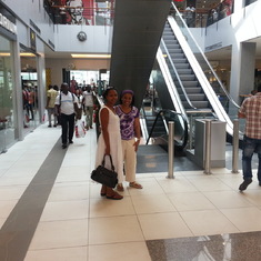 Joy and Tsige at Marina Mall, Accra in 2012