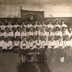 Joy JHS Class PIcture.  Joy is in the 2nd row and is 5th from the left.