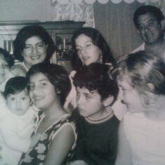 From left to right
J.R, Mami, Carolina, Papi, Pablo, Juanita, Mario, Jackie