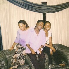 Juanny, Alewo & I - Shasha's 4th birthday 2002