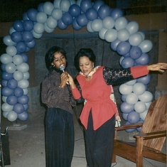 Juanny and I in 1994 (I think) singing "killing me softly"