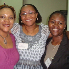 Juanni, Awa and I at post Africansan monitoring meeting/
