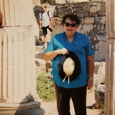 Juanita on vacation in Ephesus in 2009