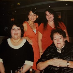Juanita, daughter Terry and two granddaughters while on family cruise in 2009
