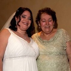 Juanita and grand-daughter Starla at her wedding