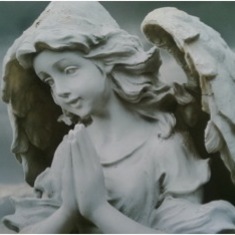 Statue in Curlew Cemetery, photo taken by Signe Drake.