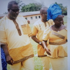With cousin, Uhunoma at Late Mrs Edowaye Obaseki (nee Osifo) social dance...
