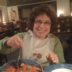 with Larry the Lobster...yum