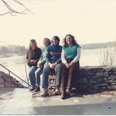 Judy with Thea, Carol, Susie near Boston at Walden Pond?