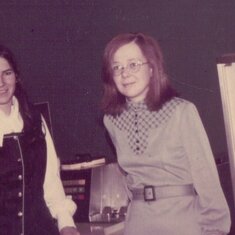Thea and Judy working at Norton Lilly in the 70s