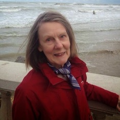 A bracing seafront stroll with Dilly, 2014