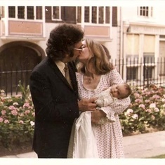 Judith and Peter at Imogen's Christening 1974