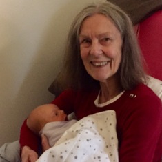 Meeting her grandson, Frank for the first time, November 2018