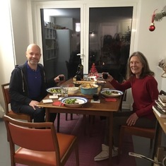 Christmas Day in East Dulwich, with Cordelia and Leigh, 2017