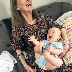 Sharing a joke with Frank, July 2019