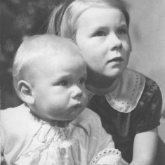 With her brother Richard