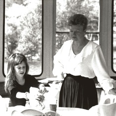 Judy and Stephie on the Charles River Boat - October 10, 1997