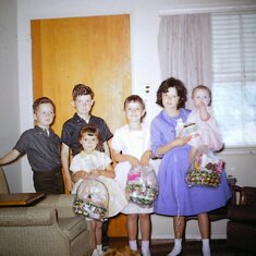 Easter - Steve, Mike, Penny, Terri and again Judy holding Deb.