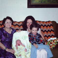 Grandma Cole, Judy, Brad and baby Betsy