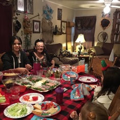 Family. Dinner at Judy’s, Judy and Azren