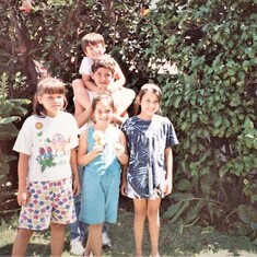 Mark, Brad, Betsy, Christina & Shari - June 1989