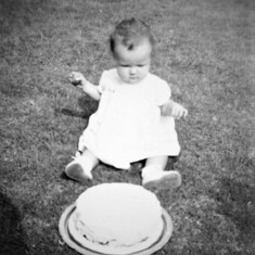 Judy - Oct 1952 1st Birthday Cake