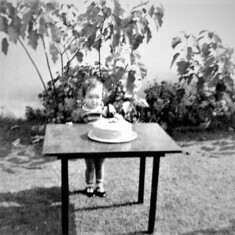 Judy 1953 2nd Birthday Cake