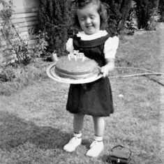 Judy 1954 3rd Birthday Cake