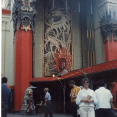 Mom at the famous Grauman's Chinese Theatre in Hollywood