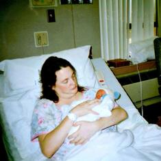 Aunt Judy holding her Baby Boy Josh!!