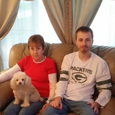 Grandmother & Grandson ( Cody) & her little mean dog Bently