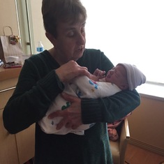 Mom & her Great Granddaughter on the day she was born ( Karlie) 12/2016